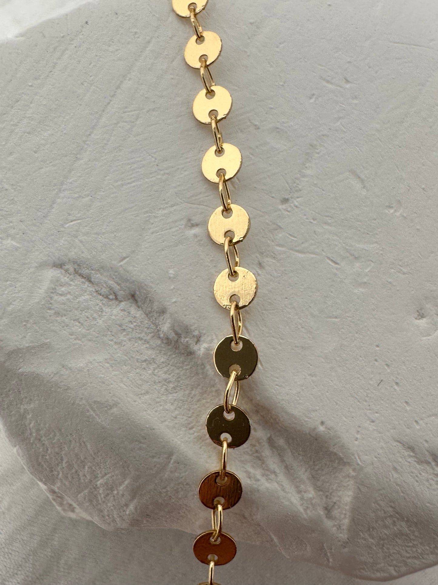 14k Gold Sequin Bracelet