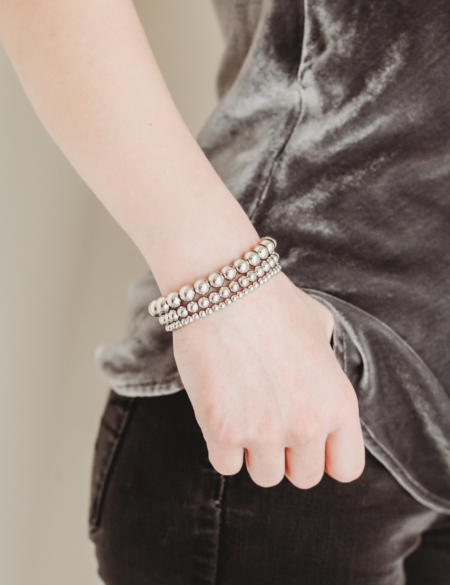 Sterling Silver Bead Bracelets