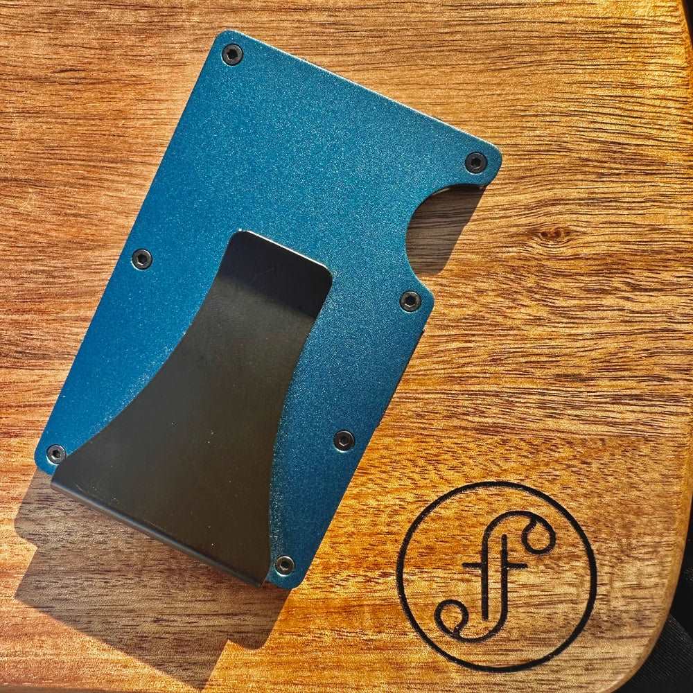 Blue Metal Wallet