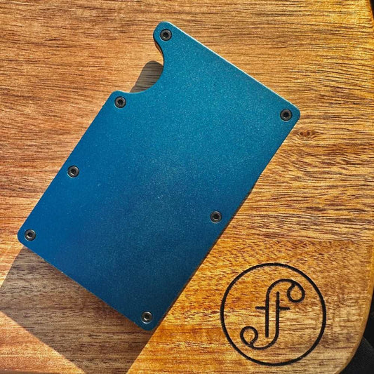 Blue Metal Wallet